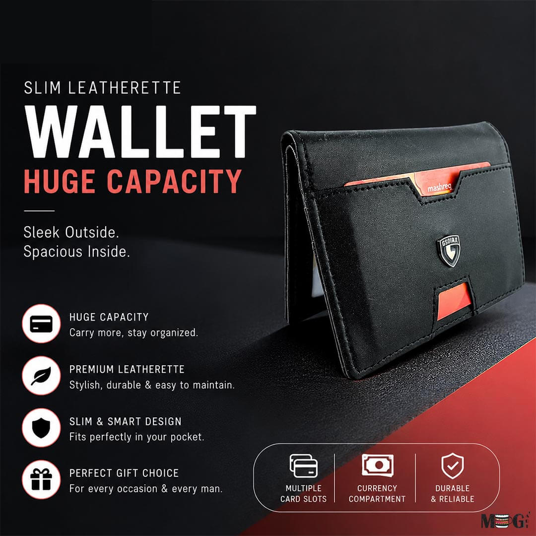 Slim Leatherette Wallet | Huge Capacity