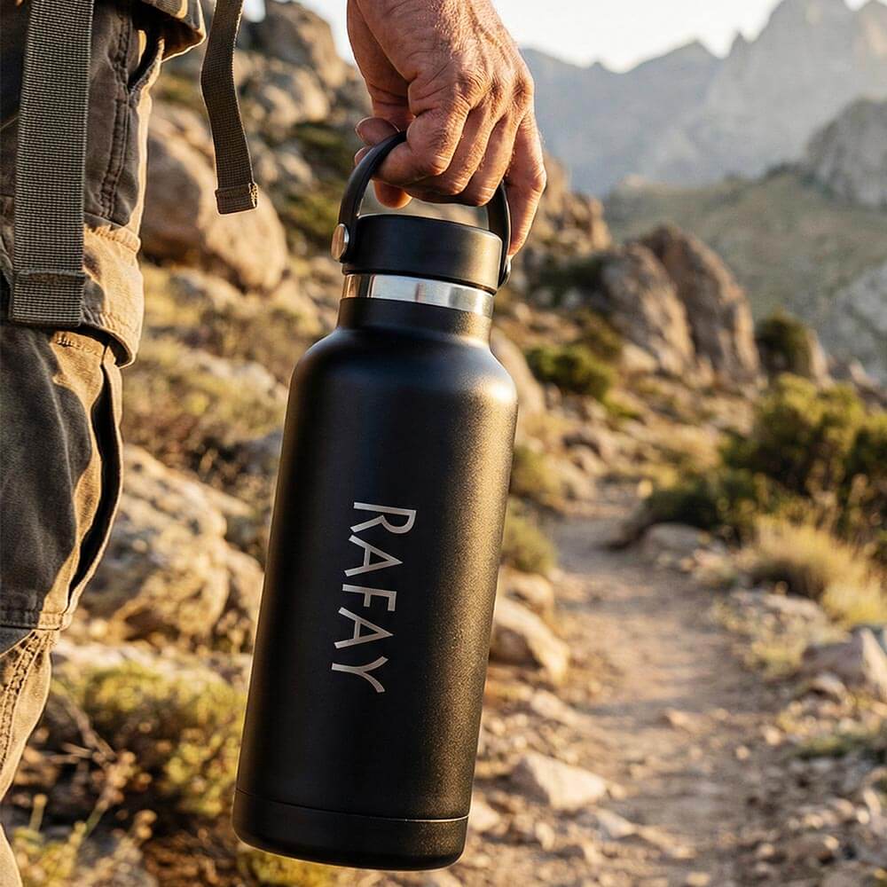 Premium Insulated Water Bottle with Handle Personalized