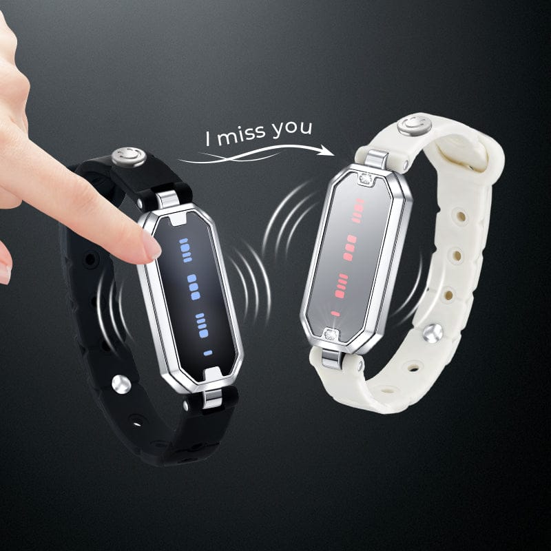Connected Hearts: "I Miss You" Touch &amp; Vibration Bracelets (Pair)