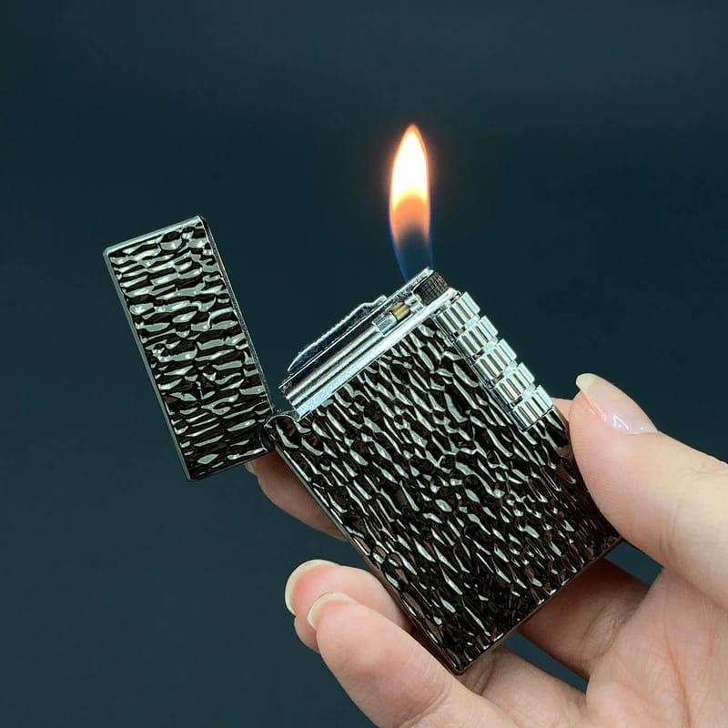Luxury Windproof Metal Lighter – Premium Textured Finish