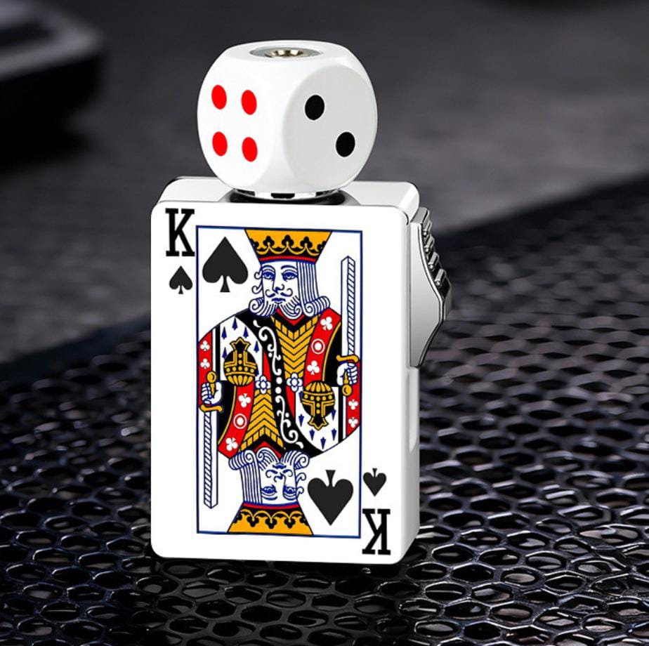 Royal King Card Dice Lighter – Ignite in Style
