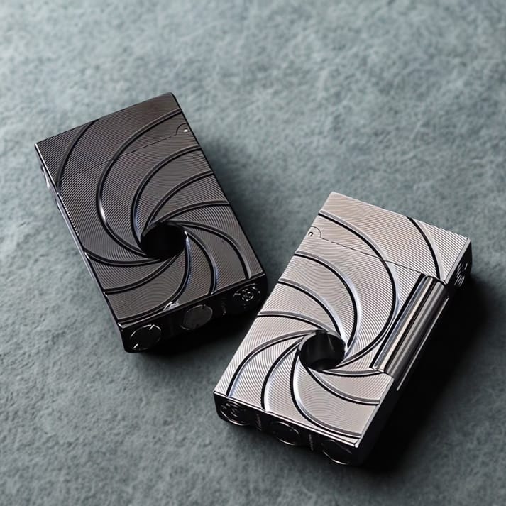 Luxury Windproof Metal Lighter – Black Edition