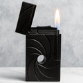 Luxury Windproof Metal Lighter – Black Edition