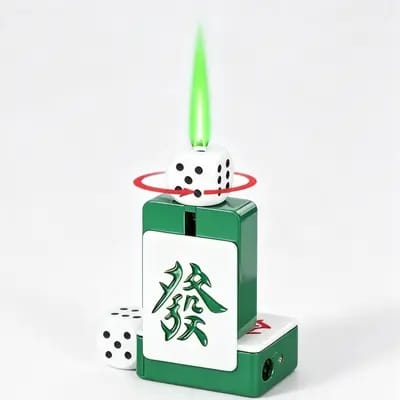 Premium Mahjong Dice Lighter – Stylish & Unique Flame Design